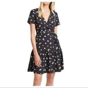 FRENCH CONNECTION FRIDA ARMOISE CREPE Faux WRAP DRESS 10